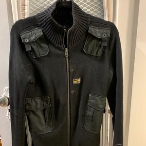 G-Star Raw military zip up mock sweater